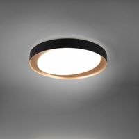 LED Deckenleuchte, Schwarz, 48 cm Ø