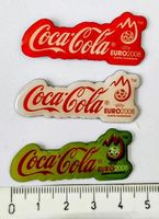 3 Coca-Cola  Pins  Euro 2008