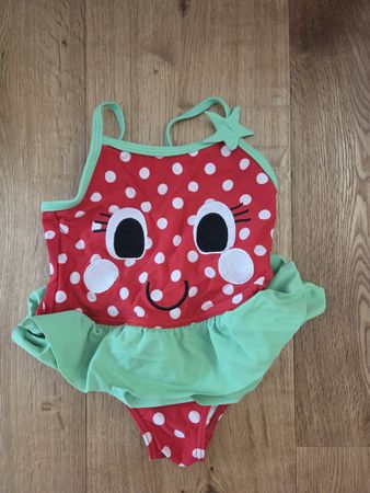 Badeanzug Erdbeere Gr. 86 (eher 80), Badkleid