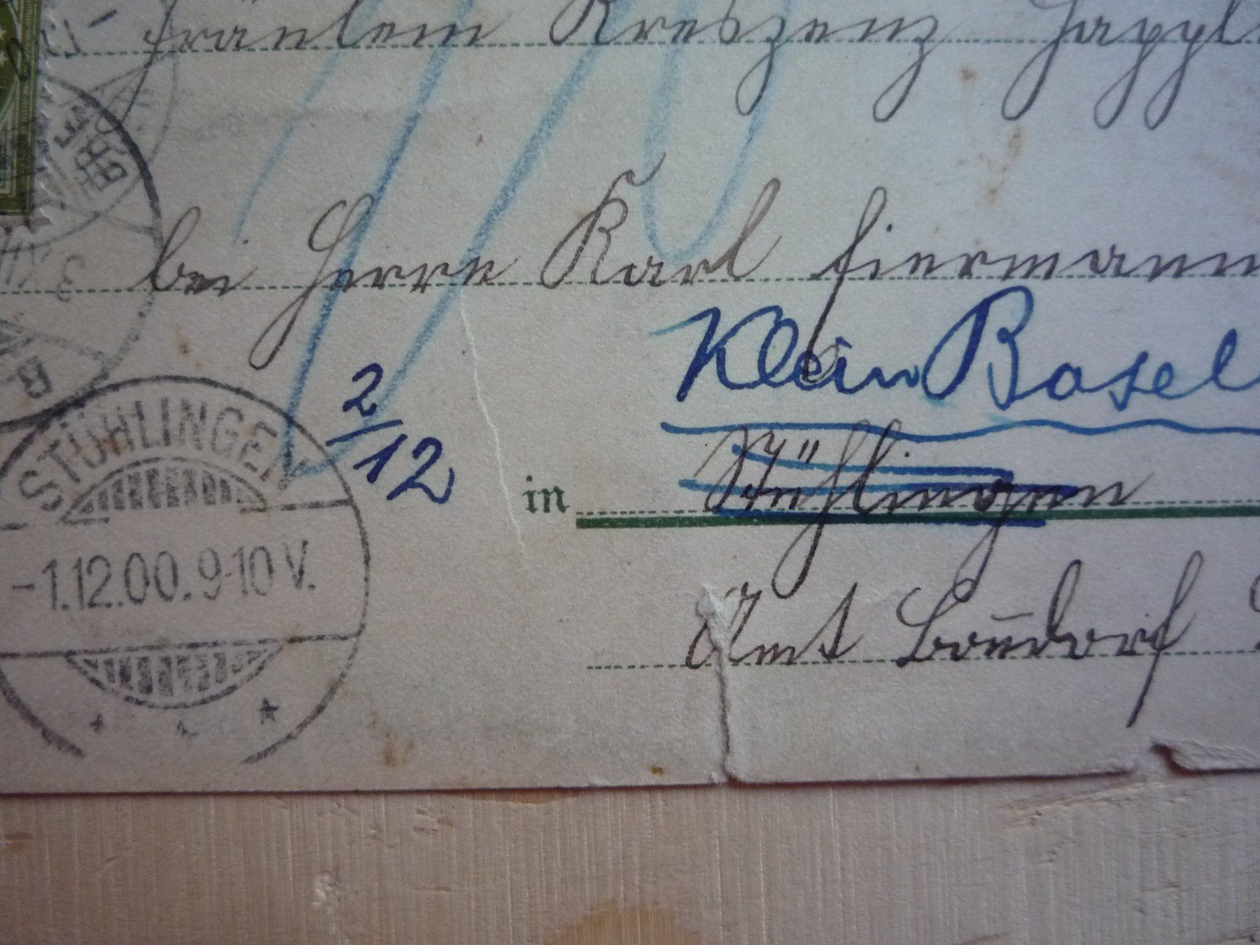 Cartoline postali: Gruss aus Basel, Litho, 3.XII.00 – Usato da Rieden SG venduto da Brockehuesli 3