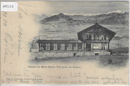 Chaine du Mont Blanc - Vue prise du Saleve - UPU 1900