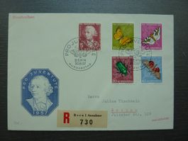 1957 R-FDC Pro Juventute, Fr. 10.-- / illustriert, SBZ 100.-