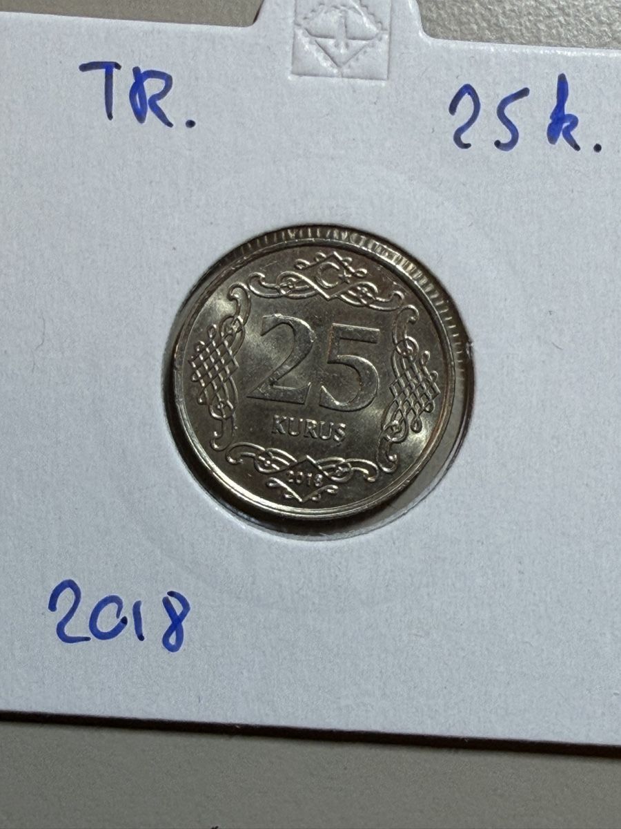 Alle Münzen: Turquie - 25 Kurus - 2018 – Gebraucht aus Payerne von Mike1682
