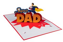 Super Dad 3D Karte Vatertagskarte Pop-Up Karte Neu