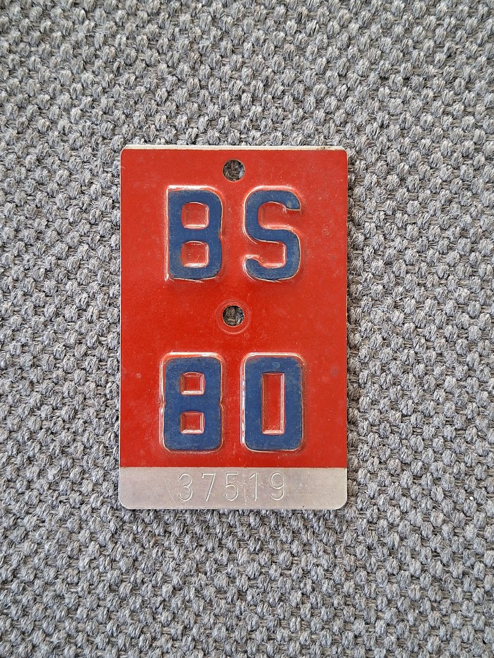 Insegne: Velonummer BS, Basel-Stadt 80 – Usato da Herrenschwanden venduto da banmacabu