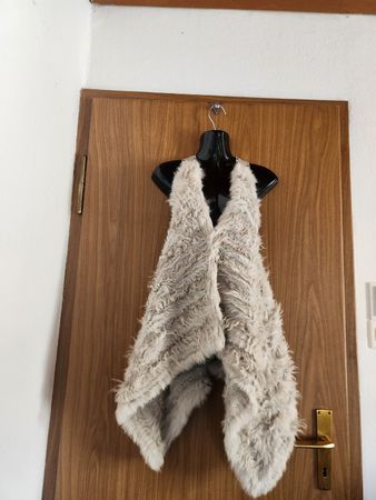 Gilet Bray Steve Alan fourrure lapin beige 