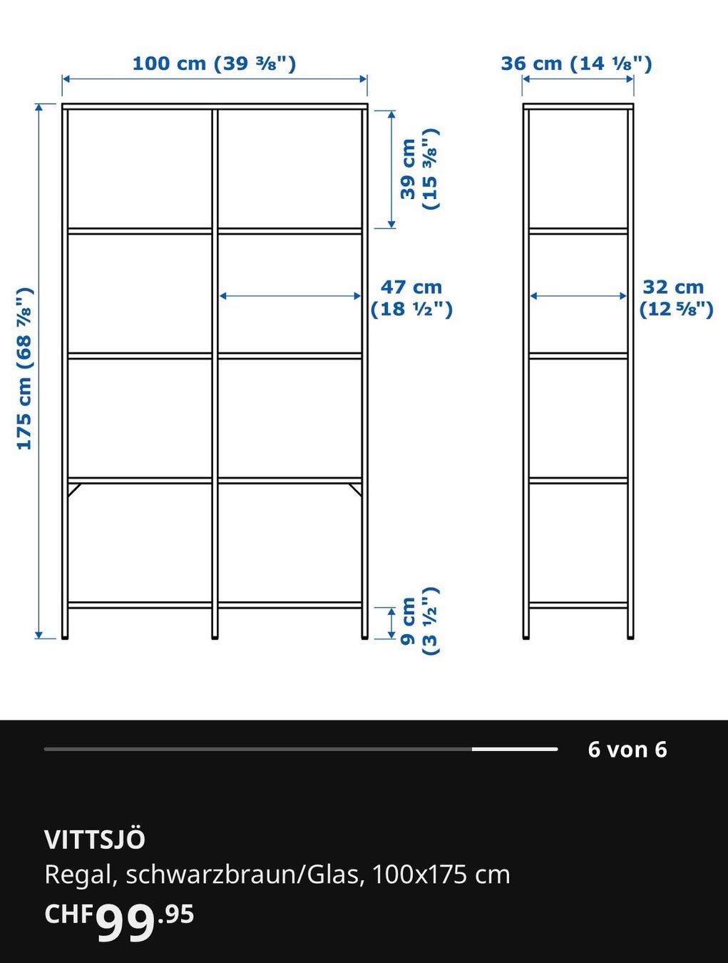 Scaffali: IKEA Vittsjö Regal – Usato da Gossau (ZH) venduto da DSCapeta 3