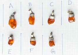 Bernstein Anhänger | Echtes Natur mit Einschlüssen
