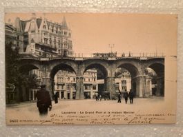 Ancienne CP de Lausanne - Grand Pont en 1902