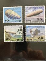 Korea 1988 Satz Geburtstag Graf Zeppelin Luftschiffe postfr