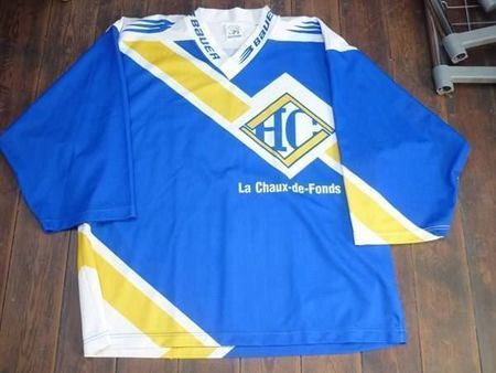 HC LA CHAUX-DE-FONDS # 33 BERGER TRIKOT MAILLOT HCC XL