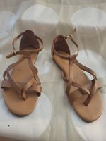 Sandalen Damen Riemchen braun flach guter Zustand gebraucht