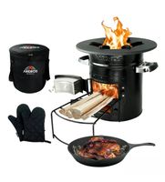 + AREBOS Raketenofen inkl. Grillpfanne Dutch Oven BBQ
