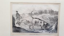 Jagd. Lithographie. 19. Jh.