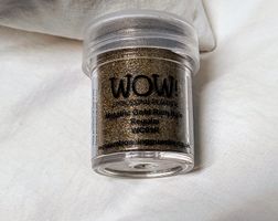 Embossing Pulver Weiss-Glitter Orange Gold Scrapbooking