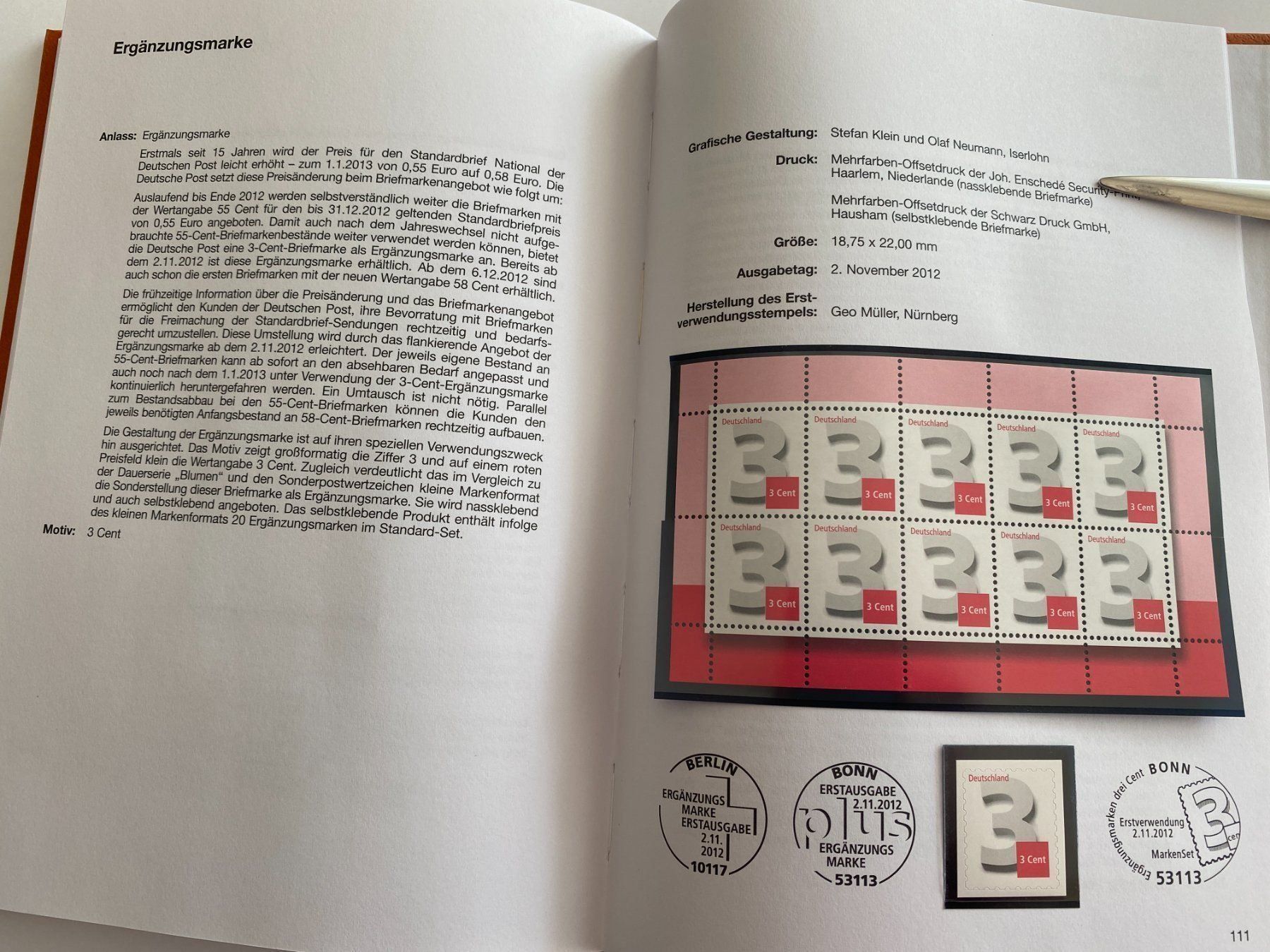 Alle Briefmarken: Deutschland Briefmarken Jahrbuch 2012 ** – Neu und originalverpackt aus Remetschwil von Hofiii 5