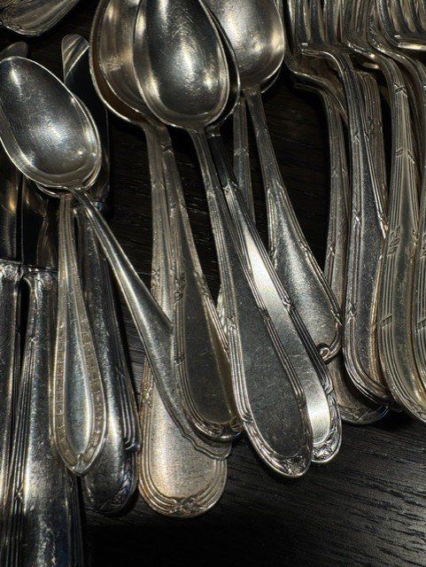 Set di posate: Besteck, diverse Teile, Kreuzbandmuster – Usato da Basel venduto da VIO100 3