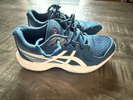 ASICS Kinder-Hallenschuhe – Gr. 33.5 – Blau/Weiss