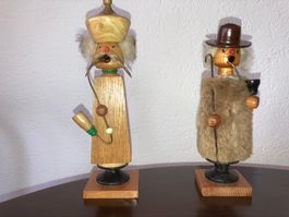 Räuchermannli 2 Stk verschiedene original aus dem Erzgebirge