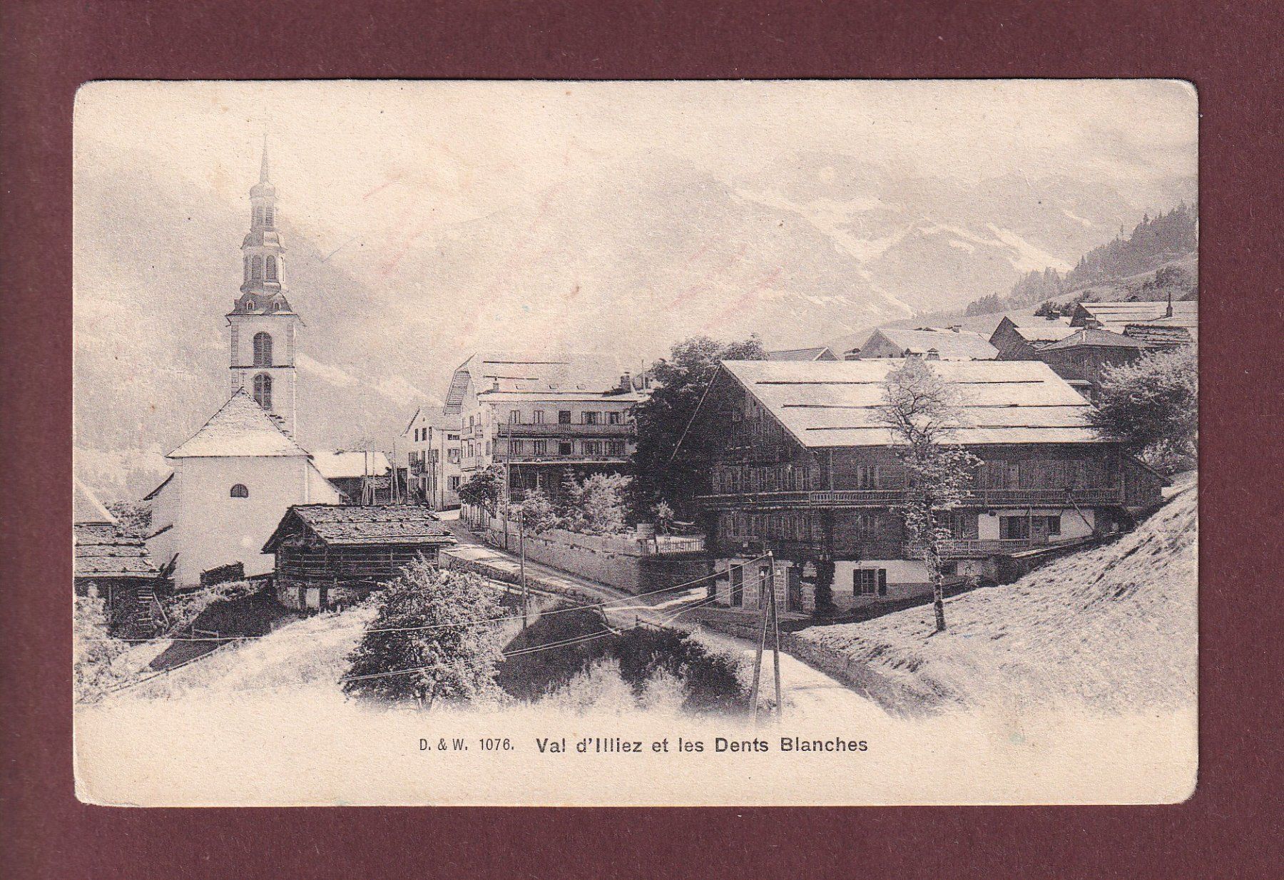 Cartoline postali: VAL D'ILLIEZ - Dents blanches - 1906 – Usato da Pully venduto da nicecards