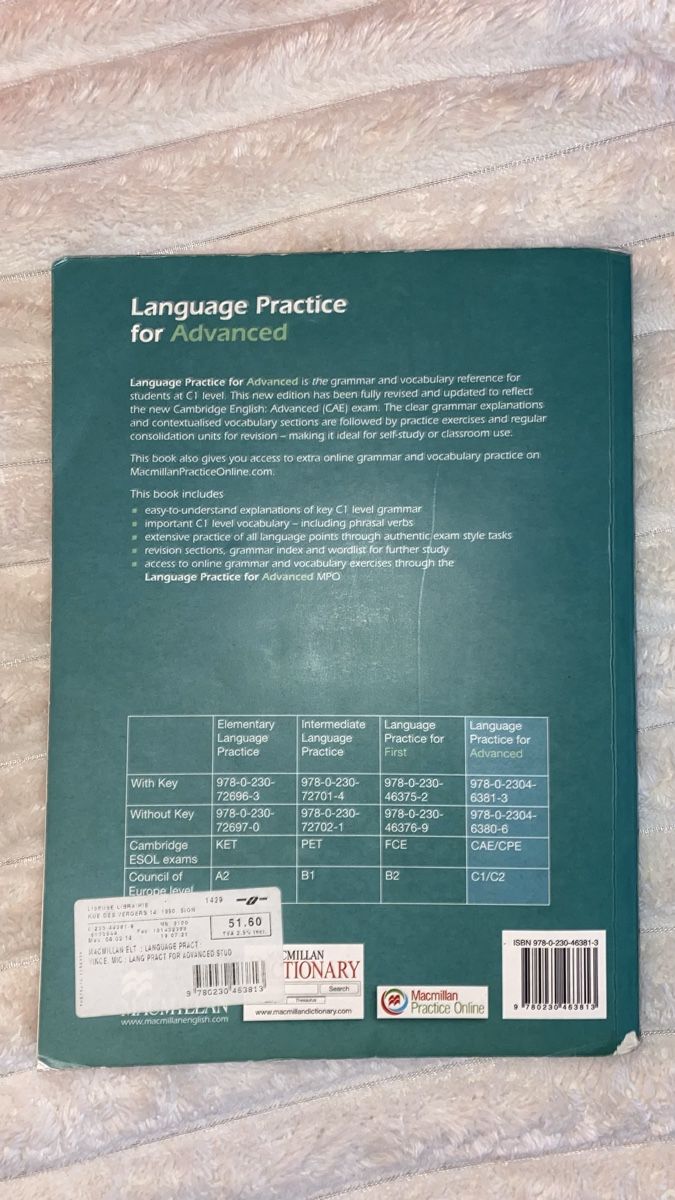 Libri: Lehrbuch Language Practice Advanced Michael Vince gebraucht – Usato da Fribourg venduto da jen_6vlt 1