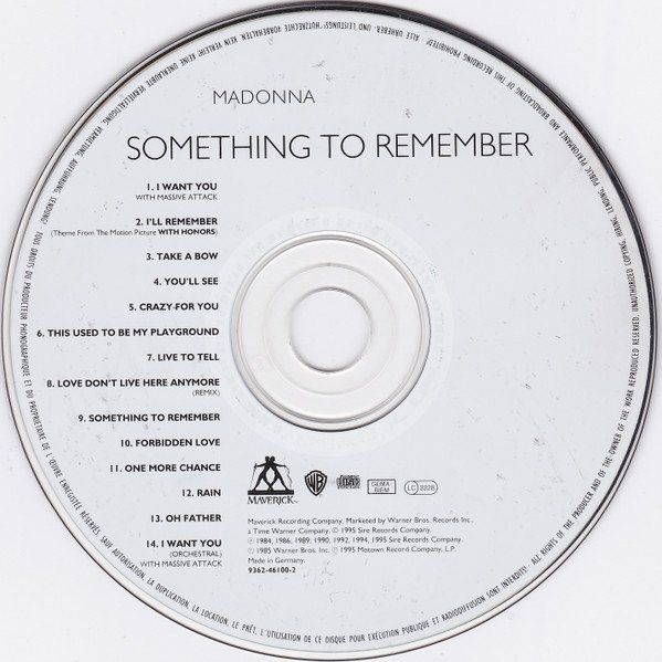 CD: MADONNA - Something to Remembre – Usato da Unterbäch venduto da eqlut 2