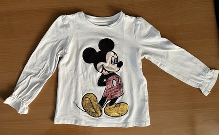 ✨ Mädchen Langarmshirt, Grösse 104, Mickey Mouse ✨