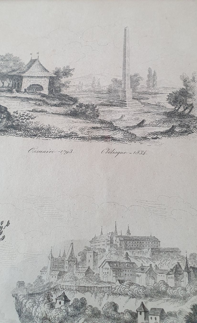 Incisioni: Bild - Fribourg 1834, Kupferstich – Usato da Kreuzlingen venduto da Rschweiz1 3