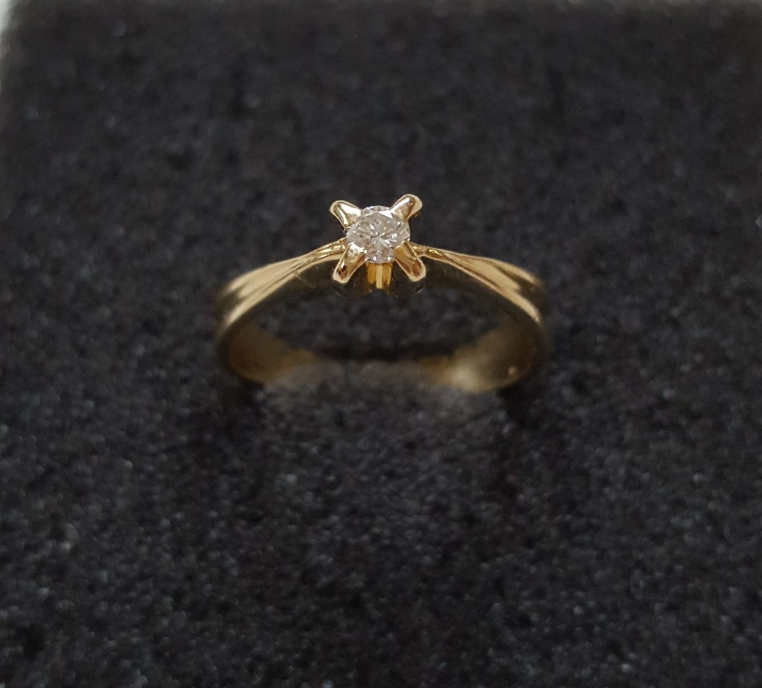 Anelli: Solitär Ring 585 Gold mit Brillant – Usato da Wald ZH venduto da Dasilver 6
