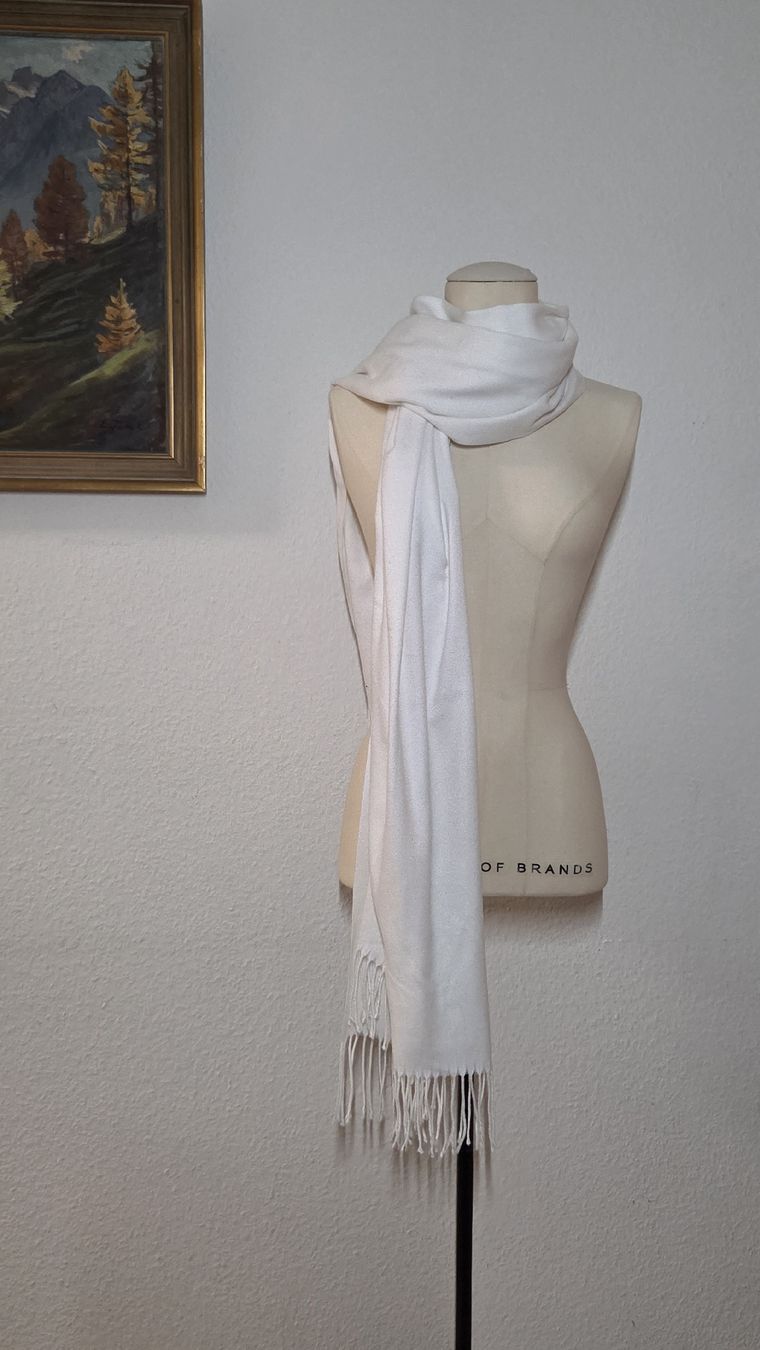 Foulard & Sciarpe: Zwei Div. Schals, Braun & Weiss – Usato da Kreuzlingen venduto da MeinKleinesAtelier 4
