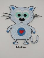 KATZE - Aufnäher - Aufbügler - Stickerei - 8.5x8cm
