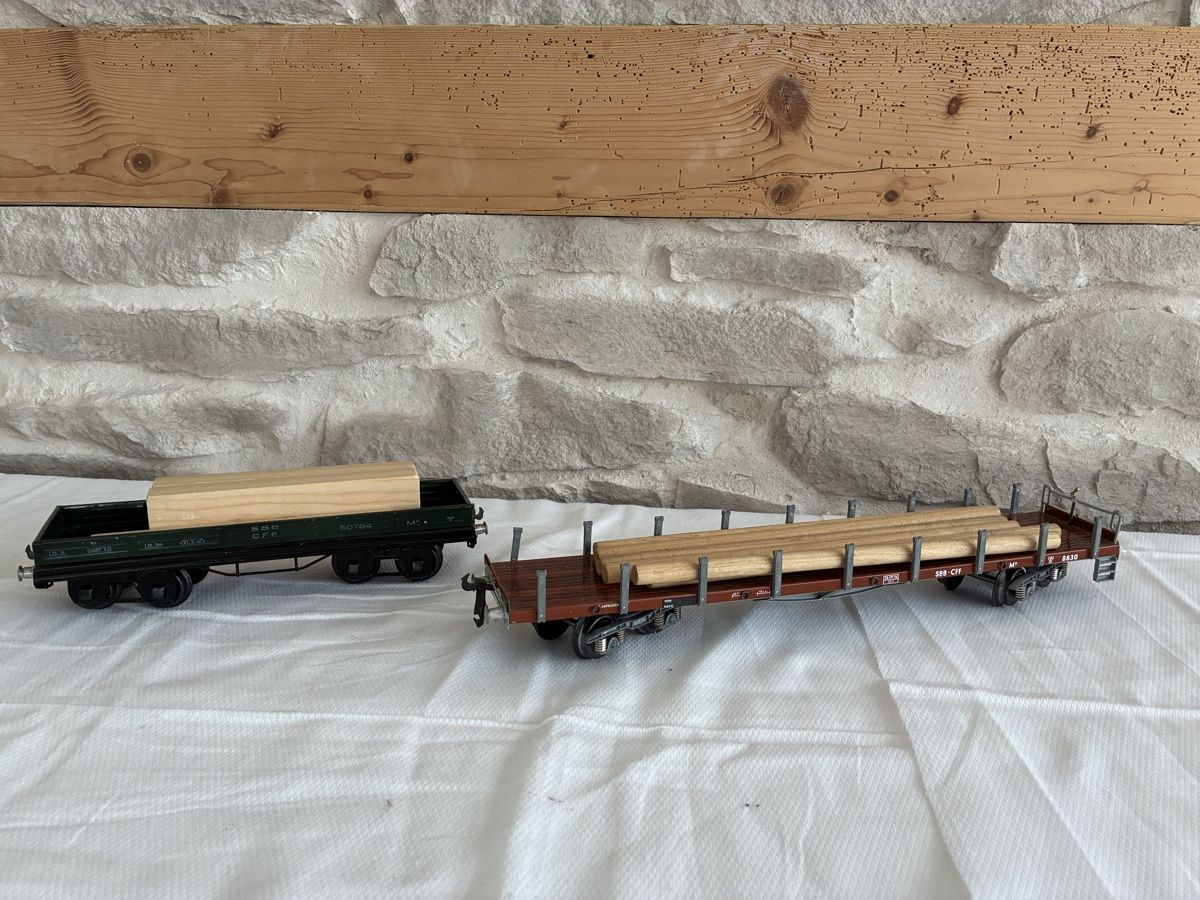 Buco Modellini di ferrovie: Rungenwagen SBB CFF Buco Set. 2 Stk. – Usato da Buchs AG venduto da sasami01