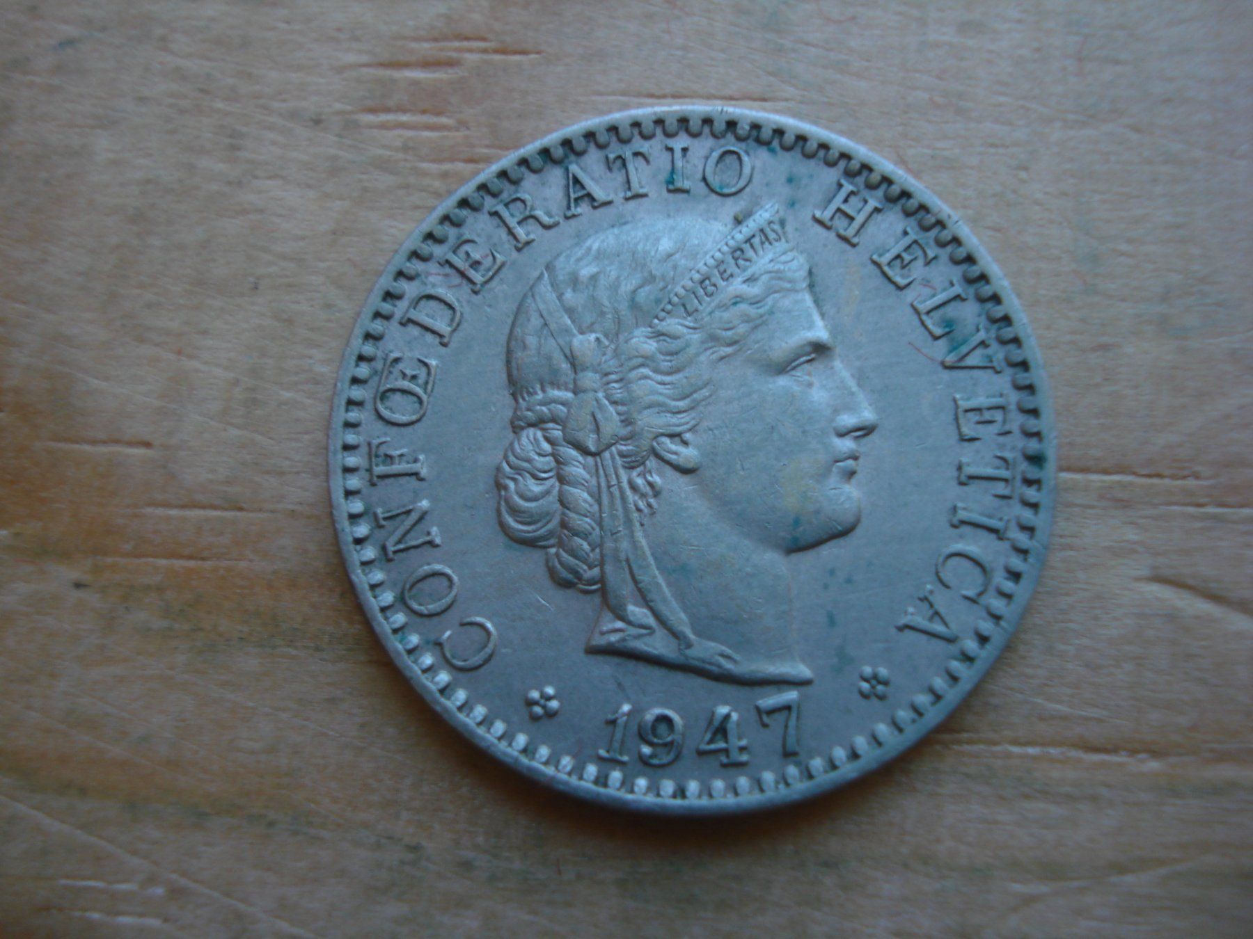 Tutti le monete: (S1) 20 Rappen 1947 – Usato da Erlach venduto da Net-Coins