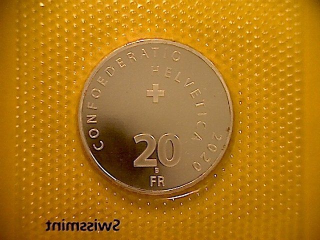 Tutti le monete: Gedenkmünze 20 Fr. - Roger Federer - 2020 – Nuovo e nell'imballaggio originale da Buchs AG venduto da Ged8 1