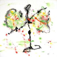 Informel Gemälde: Flying away