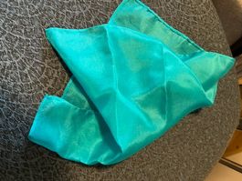 Seiden Tuch türkis ( pochette) gegen Pollenallergie