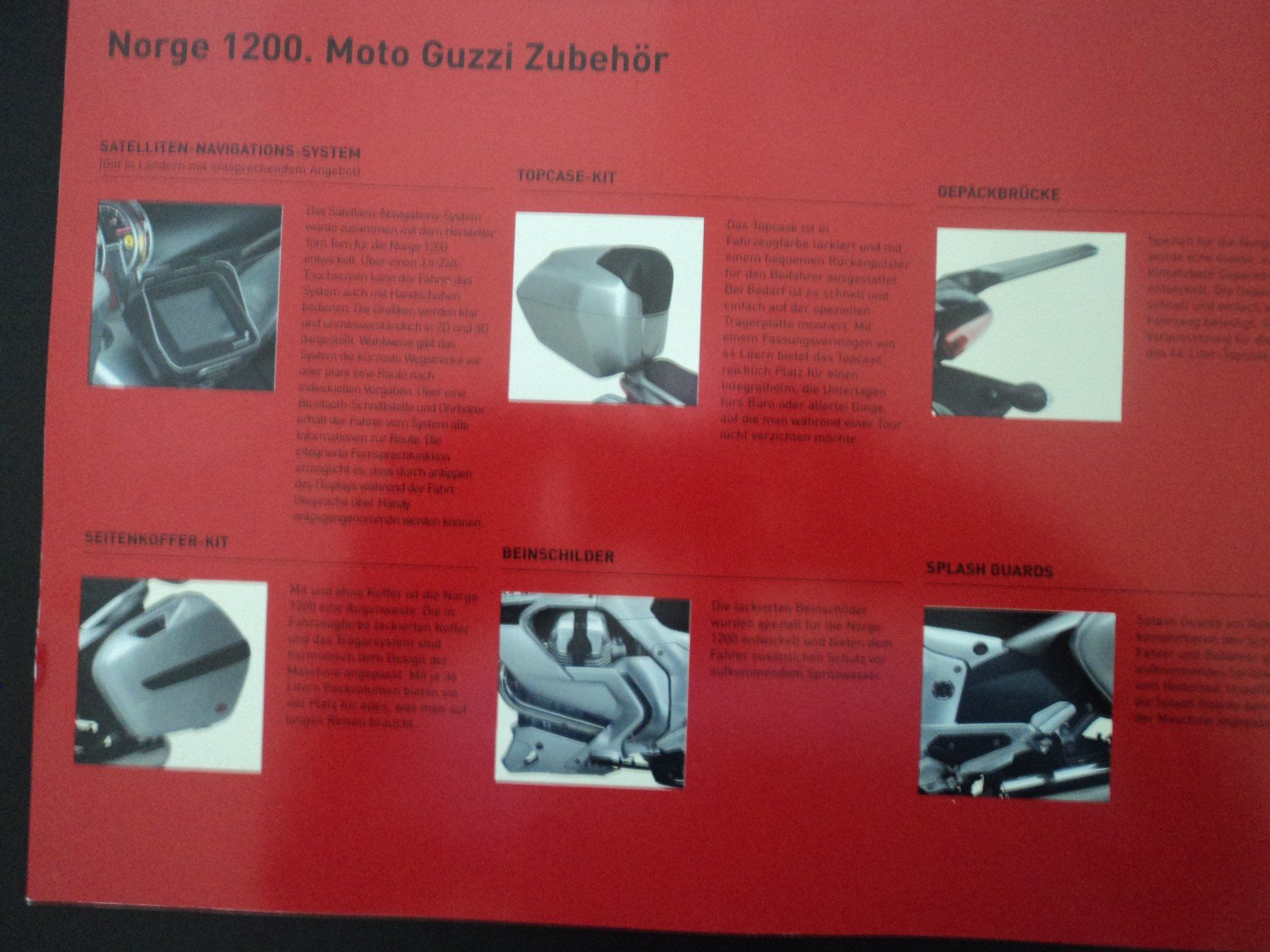 Moto Guzzi Documenti: Prospekt Moto Guzzi Norge 1200 – Usato da Schwarzenburg venduto da modelCARama 7