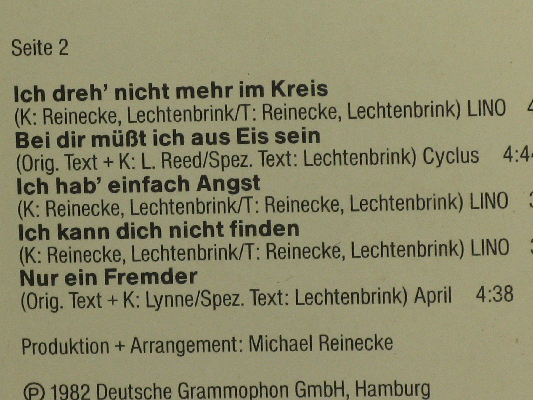 Kompaktkassetten: VOLKER  LECHTENBRINK   Wer spielt mit mir – Gebraucht aus Langnau i. E. von mar_hw58 4