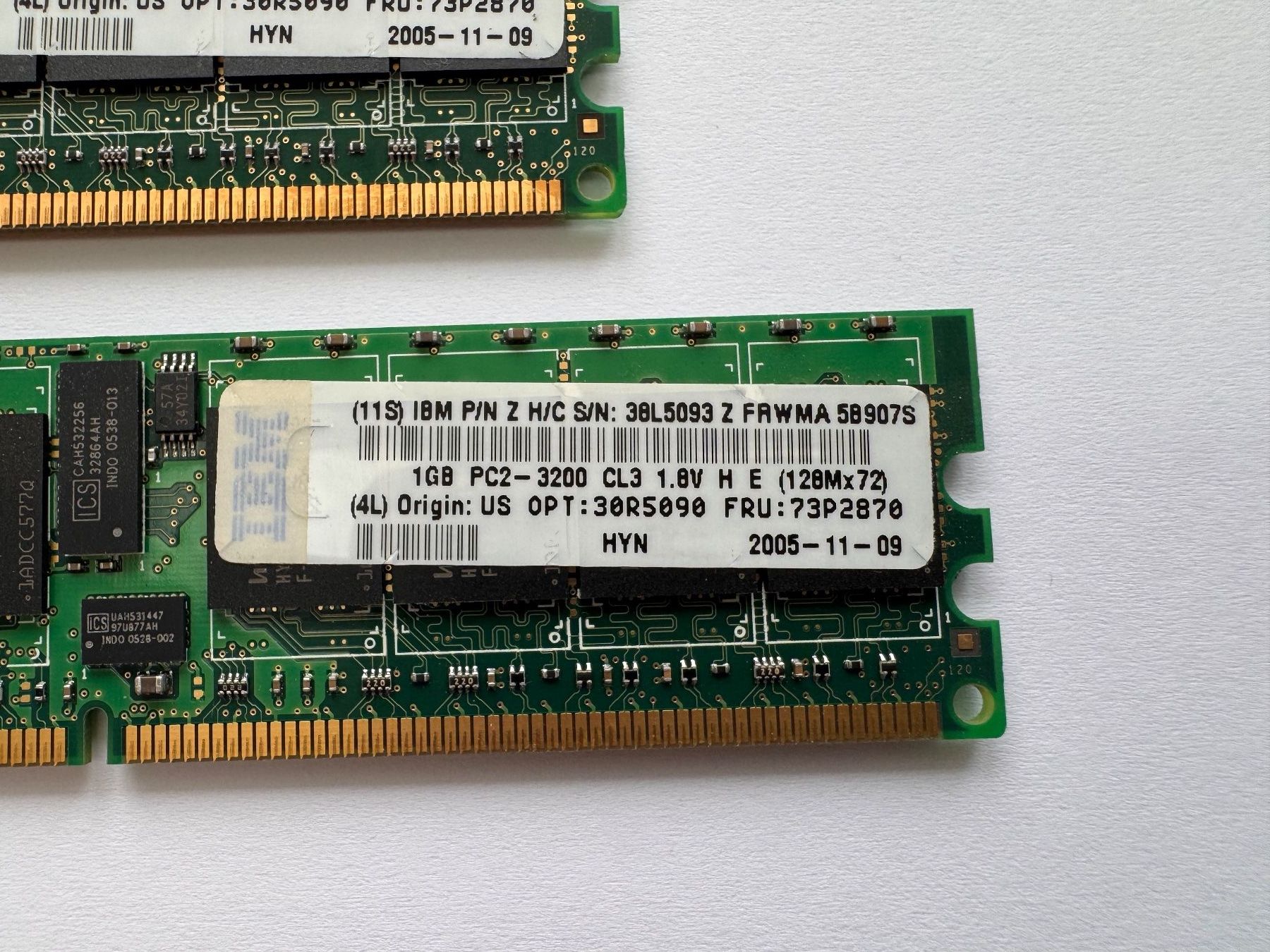 Memoria / RAM: RAM 2 GB IBM – Usato da Humlikon venduto da GX30 1