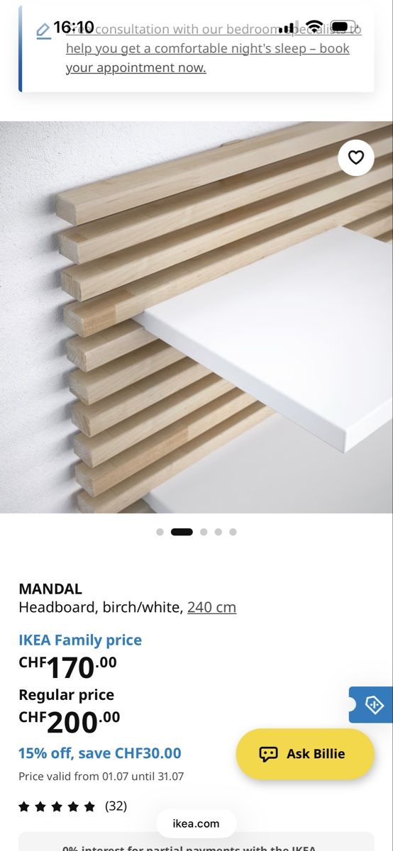 Ikea Scaffali: IKEA mandal headboard – Nuovo (secondo la descrizione) da Basel venduto da VanBuyer2010 2