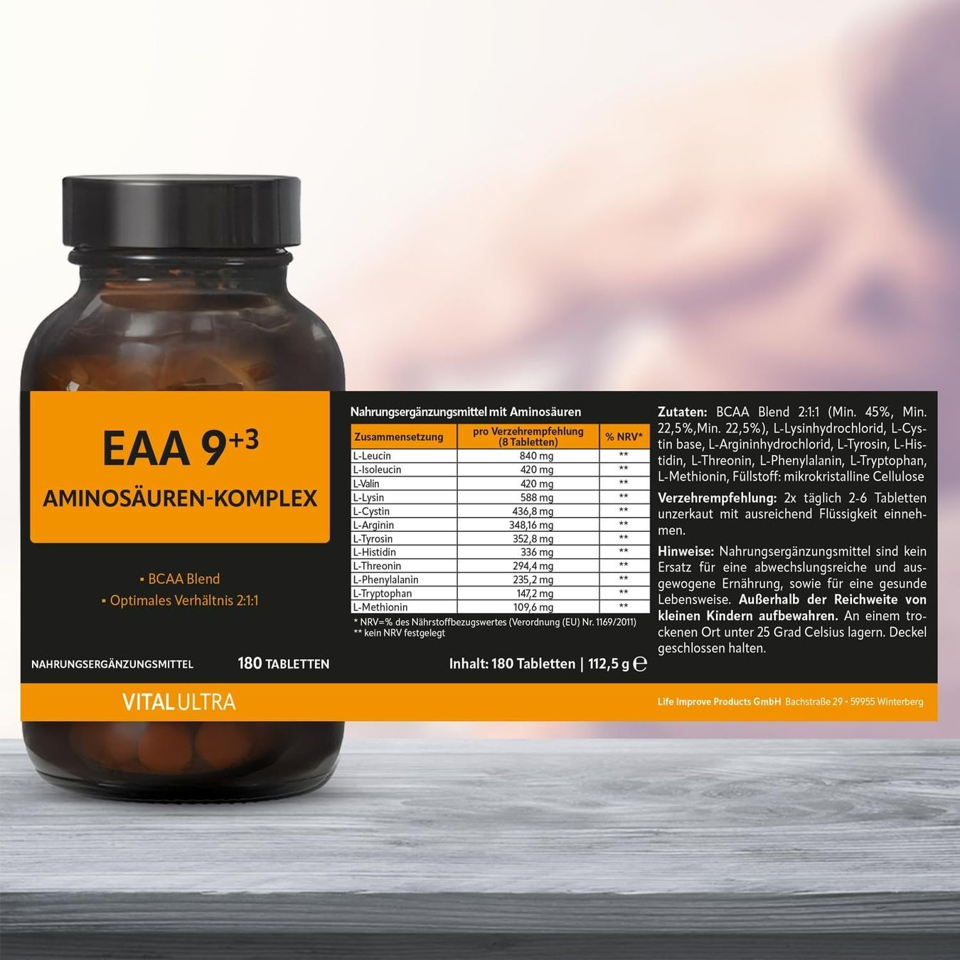 Lebensmittel & Spezialitäten: Vital Ultra EAA 9+3 BCAA Aminosäuren 180 Tabletten – Neu und originalverpackt aus Suhr von SchnapperCH 1