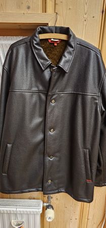 Schwarze Jacke im Leder Look gr.XL