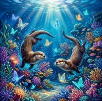 Diamond Painting Verspielte Otter-101-50x50-726