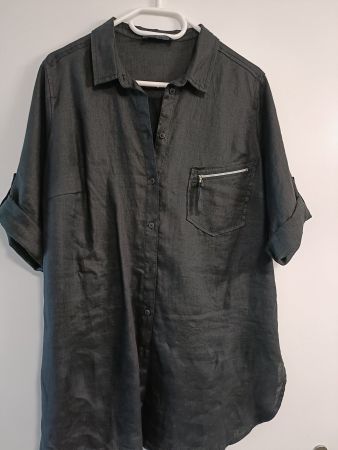 LEINENBLUSE DORIS STREICH GRÖSSE 46 NEU
