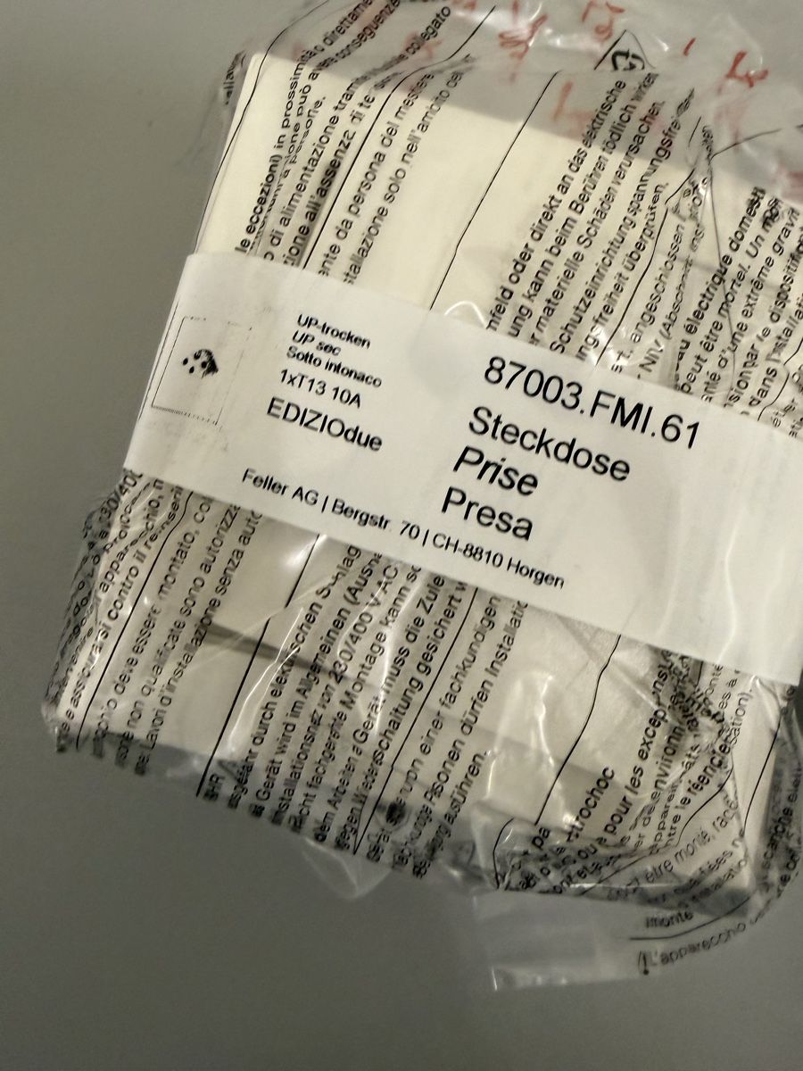 Feller Stecker: Steckdose 1fach 2x Feller – Neu und originalverpackt aus Zürich von papaplatte 1