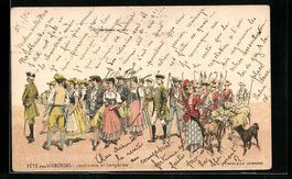 Litho Vevey, Fête des Vignerons, Jardin