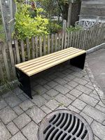 Hochwertiger Gartenbank Holz & Metall