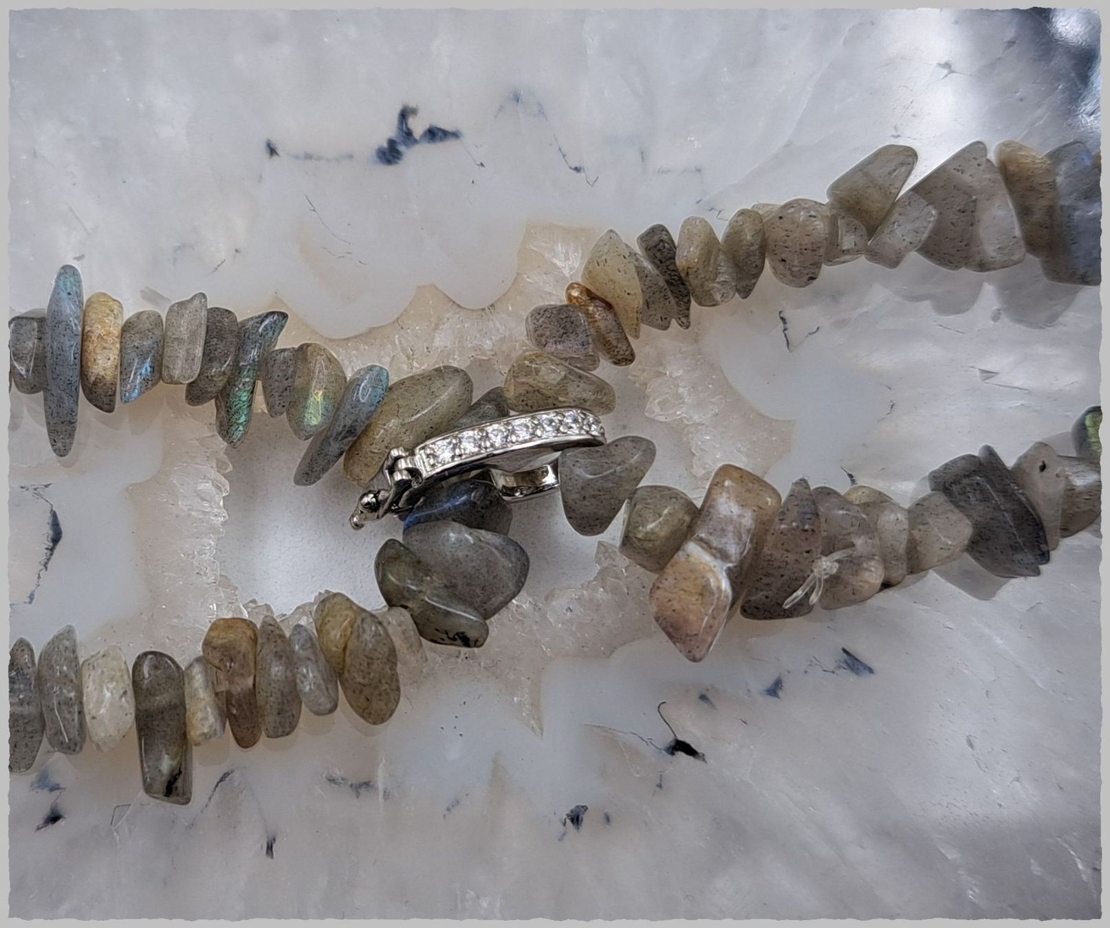 Catenine: Labradorit Splitterkette Endloskette ca. 89cm – Nuovo e nell'imballaggio originale da Oberglatt ZH venduto da Goldfee1 4