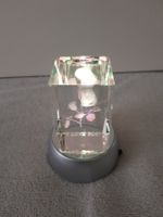 I Love You Glas mit Rose beleuchtet