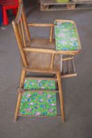 Ancienne Chaise haute  en bois pour bébé